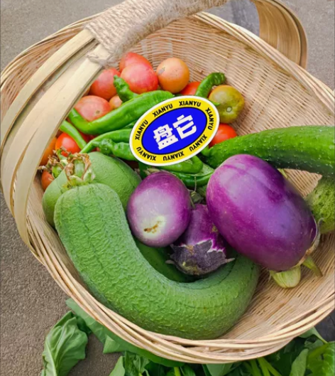 自编农家竹篾青手提篮水果篮子买菜篮椭圆形本...