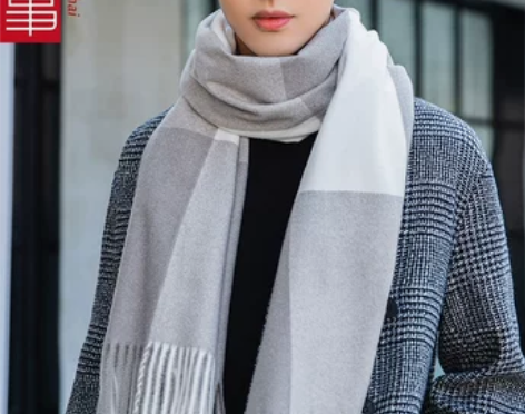 上海故事围巾男士2024新款冬季送男友百搭...
