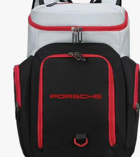 保时捷黑白色双拼运动背包旅行包足球训练包篮...