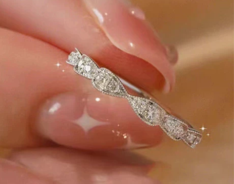 情侣对戒纯银一对戒指男女小众设计免费刻字活...