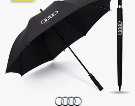 奥迪雨伞原装厂款全自动eva长柄折叠防晒汽...