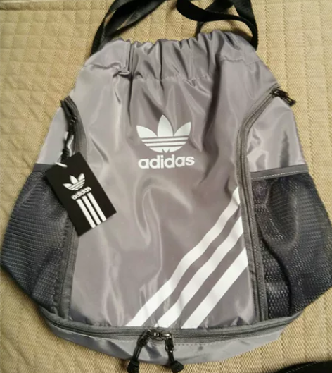 篮球袋束口抽绳双肩包健身运动包男旅行包阿迪...