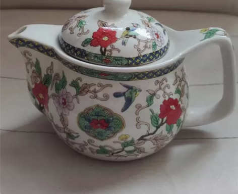 景德镇彩绘陶瓷茶壶，贴花工艺，保存完好无损...