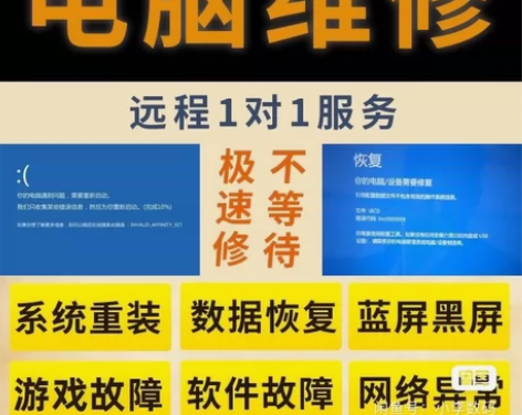 电脑维修远程指导修理问题咨询解决系统故障软...