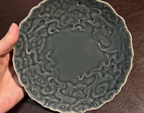 景德镇陶瓷壶承，瑞鹤纹样，很精致，优惠价，...