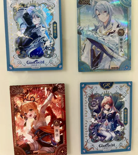 出原神GR卡，珊瑚宫心海和神里绫人 人很热...