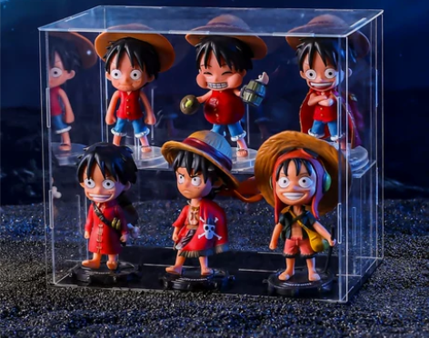 海贼王手办展示盒索隆路飞人偶模型艾斯动漫玩...