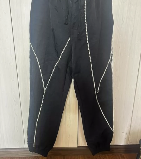 EPIC POETRY 珍珠链条波浪解构裤...