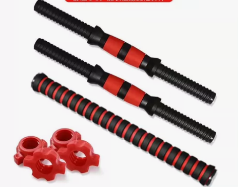 哑铃杆哑铃螺母通用配件杠铃连接器家用哑铃连...