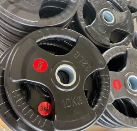 XMASTER纯钢杠铃片电镀手抓哑铃片大孔...