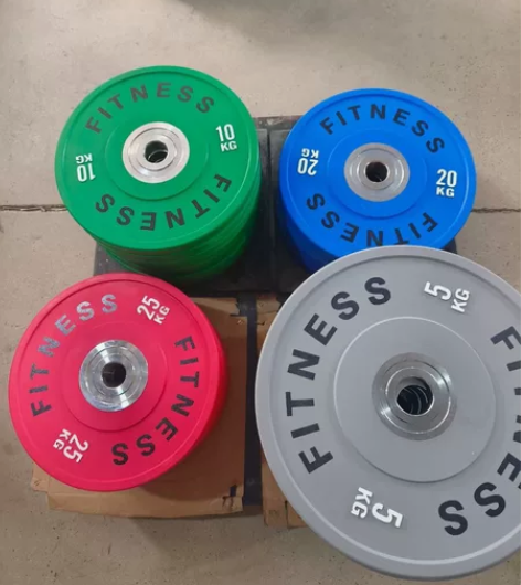 外贸订单低价处理~全新竞技杠铃片带珐琅大钢...