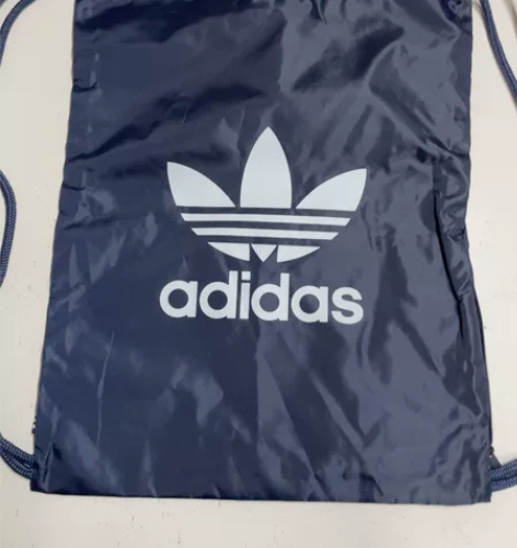 蓝色adidas阿迪达斯健身袋抽绳双肩包束...