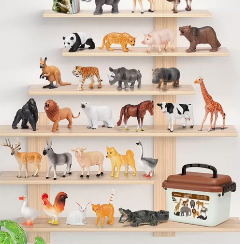 纽奇益智仿真农场野生动物模型儿童早教认知教...