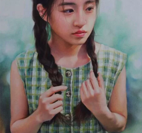 【画画接稿】高质量素描彩铅画像定制！！纯手...