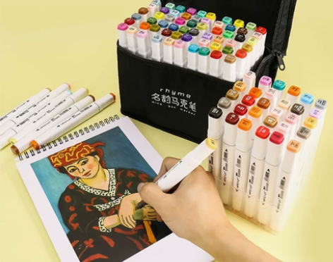 【全新未开封】包邮正品马克笔套装双头12色...