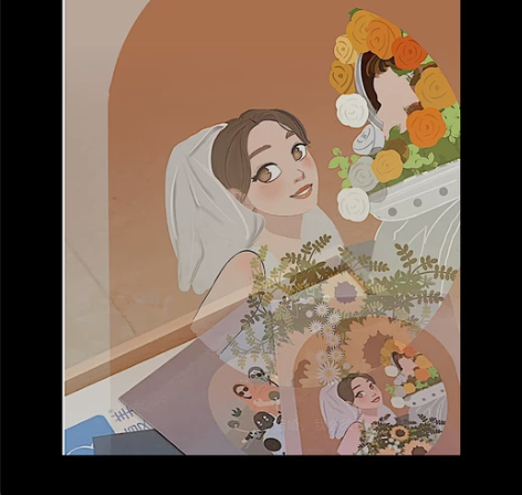 婚礼请帖定制｜婚礼插画设计｜婚礼周边请柬设...