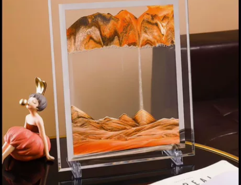 【清仓大处理】简约3D玻璃流沙画时光沙漏摆...