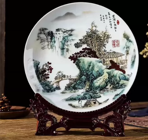 实体搬仓 便宜出竹挂盘摆件 客厅博古架玄关...