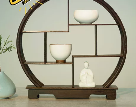 小博古架实木中式古典多宝阁古董架茶壶茶具架...