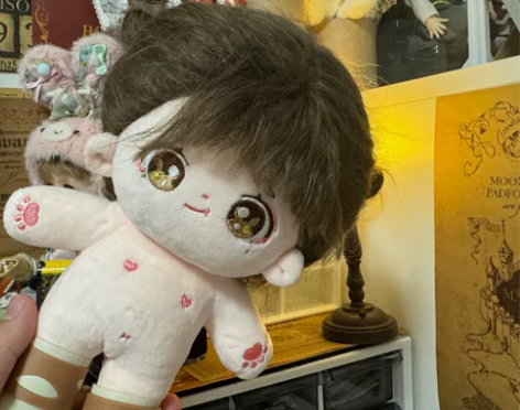 禧乐萌白兔酥炸毛棉花娃娃20cm裸娃无属性...