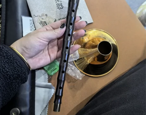八音唢呐初学者专业乐器全套乌木黑檀D调降B...