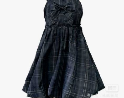 【出】格子吊带连衣裙女夏新款收腰复古小个子...
