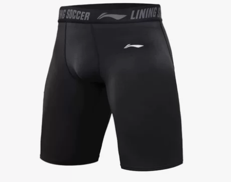 李宁健身短裤男紧身高弹训练压缩裤篮球打底跑...