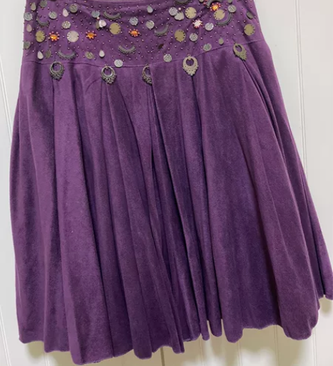 民族风半身裙 亮紫罗兰色 若干年前小店里买...