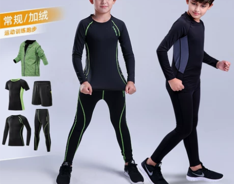 儿童紧身衣训练服秋冬运动套装打底服篮球足球...