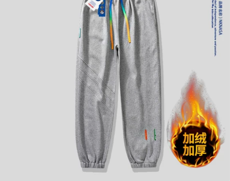 NASA联名休闲裤男士潮牌秋季裤子美式运动...