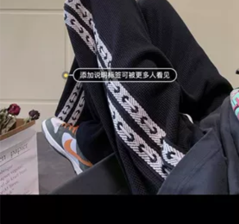 VEVD华夫格裤子男生春秋款美式重磅卫裤休...