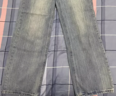 复古阔腿牛仔裤女春季新款大码梨形身材高腰显...