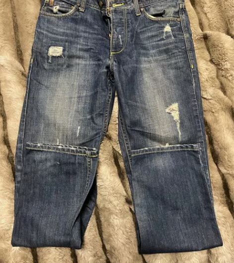 杰克琼斯 破洞水洗牛仔裤 30码 感兴趣的...