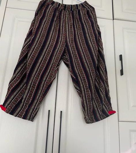 民族风棉麻九分裤 日系外贸好穿搭 仅下水 ...