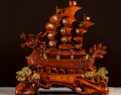 一帆风顺帆船摆件家居玄关客厅酒柜装饰品乔迁...