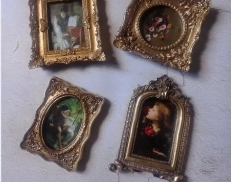 欧式复古宫廷镜面浮雕树脂相框家居民宿装饰文...