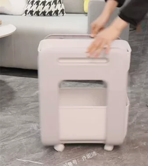 办公室书本书包置物架桌下移动小推车零食收纳...