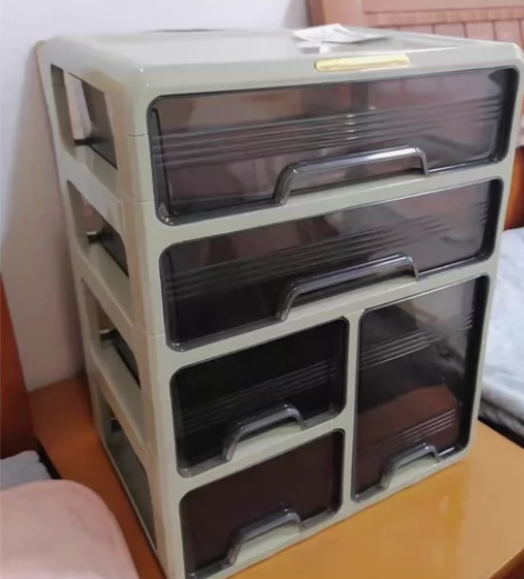 抽屉式桌面收纳盒，化妆品口红护肤品整理盒子...