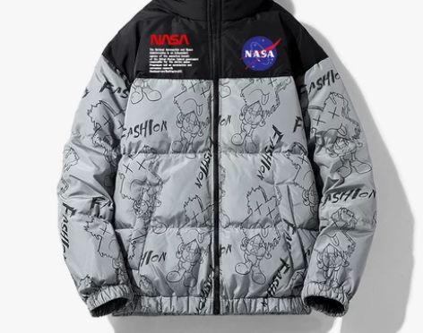 NASA联名宇航员羽绒服男2021新款冬季...