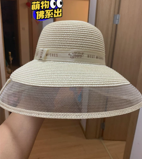 草帽女夏天沙滩帽海边防晒小清新韩版遮脸出游...