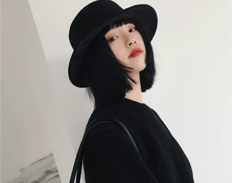 秋冬可折叠英伦绒面平顶时尚礼帽子男女复古纯...