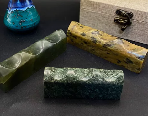 笔架 莱州毛公石雕刻作品 可镇纸可当笔架 ...