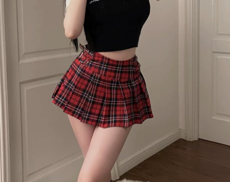 2023夏季新款 美式制服套装 针织背心格...