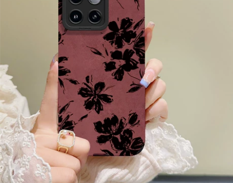 肤感翻毛皮适用小米14pro手机壳新款黑色...