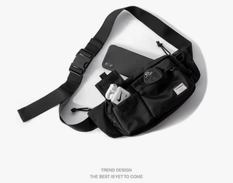 LIVEBOX胸包男潮牌单肩包男生包包日系...