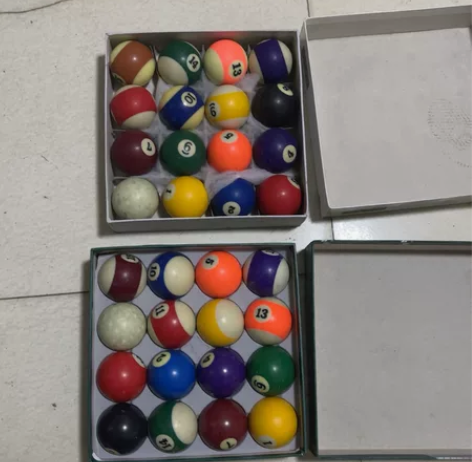 闲置台球子球两盒7成新一起30元仅限自提 ...