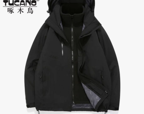 啄木鸟冲锋衣男女三合一可拆卸外套秋冬季户外...