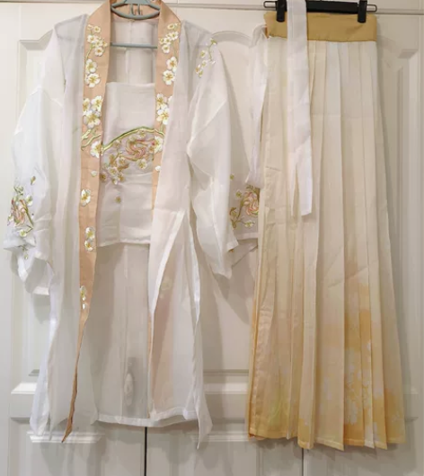 玉术原创汉服女【桃花源记】宋制齐腰褶裙刺绣...