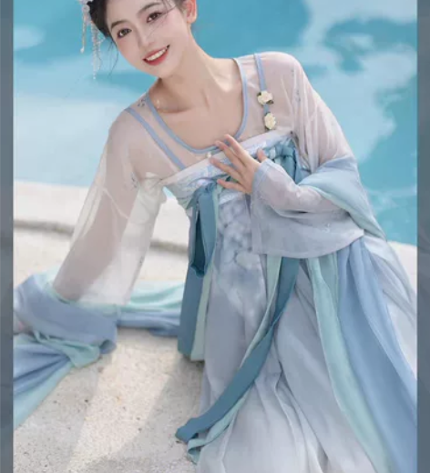 桔屿汉服女唐制齐胸裙原创【碧落】 s码  ...