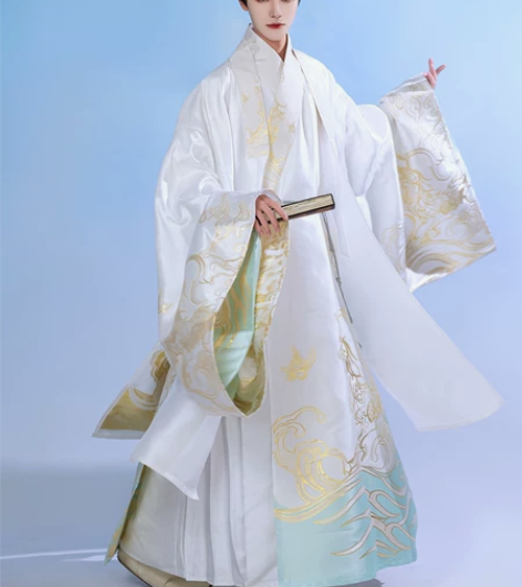 白泽如梦霓裳原创明制汉服男装交领道袍 只有...